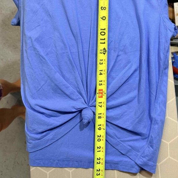 NWOT DKNY Women's Studded-Logo Tie Front T-Shirt, Cornflower Blue, SIZE SMALL - Picture 11 of 11